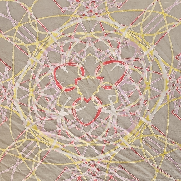 Vintage Christian Lacroix Paris Silk Scarf Sheer with Hearts - Picture 6 of 16